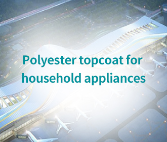Polyester topcoat for household appliances